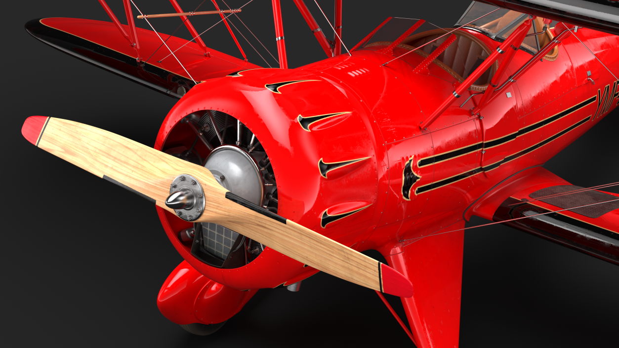 Spirit of 30A Coastal Biplane YMF-5 Rigged 3D