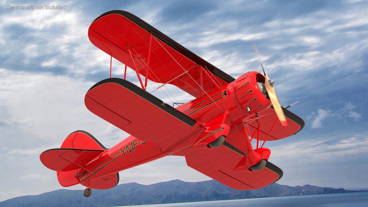 Spirit of 30A Coastal Biplane YMF-5 Rigged 3D