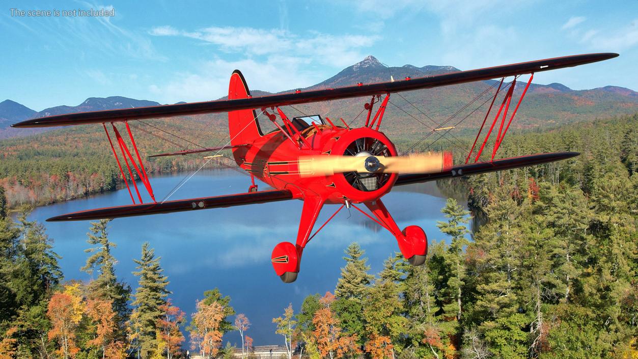 Spirit of 30A Coastal Biplane YMF-5 Rigged 3D