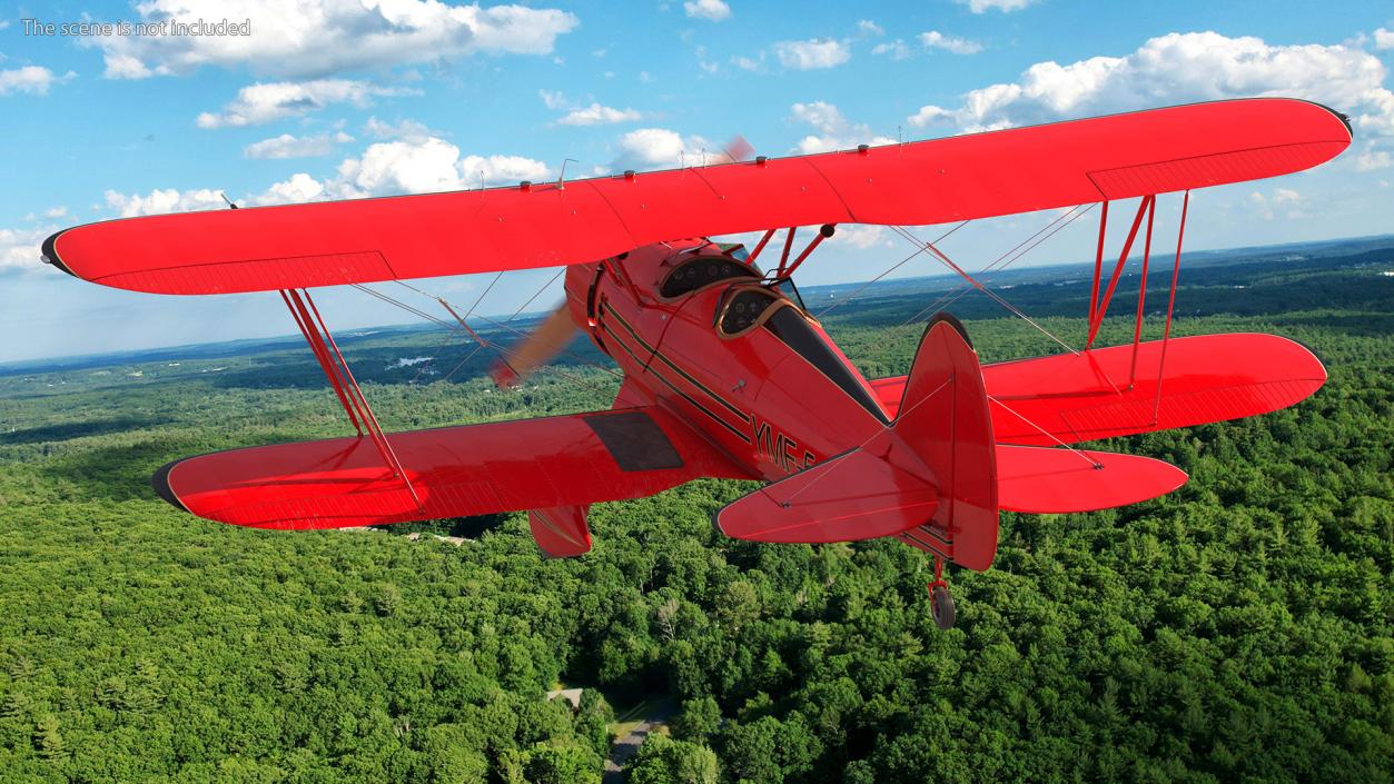 Spirit of 30A Coastal Biplane YMF-5 Rigged 3D