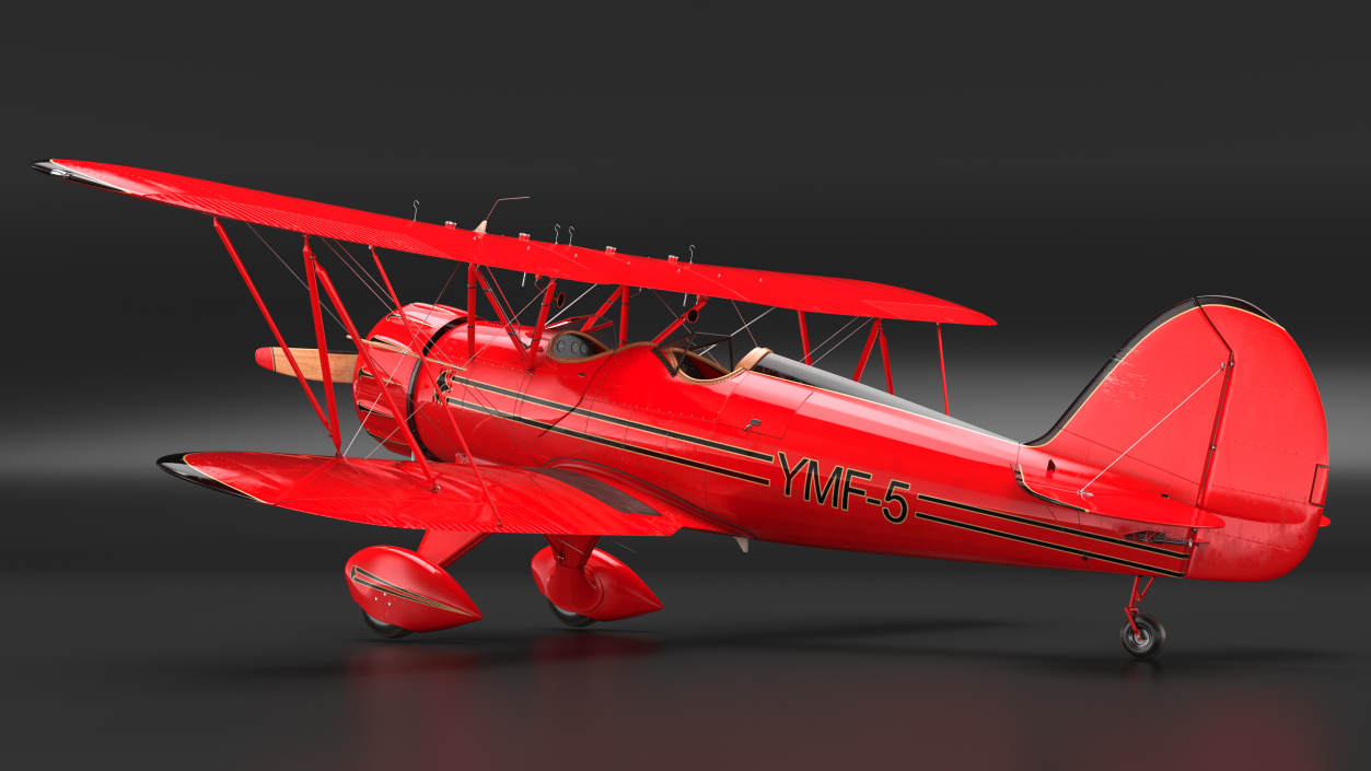 Spirit of 30A Coastal Biplane YMF-5 Rigged 3D