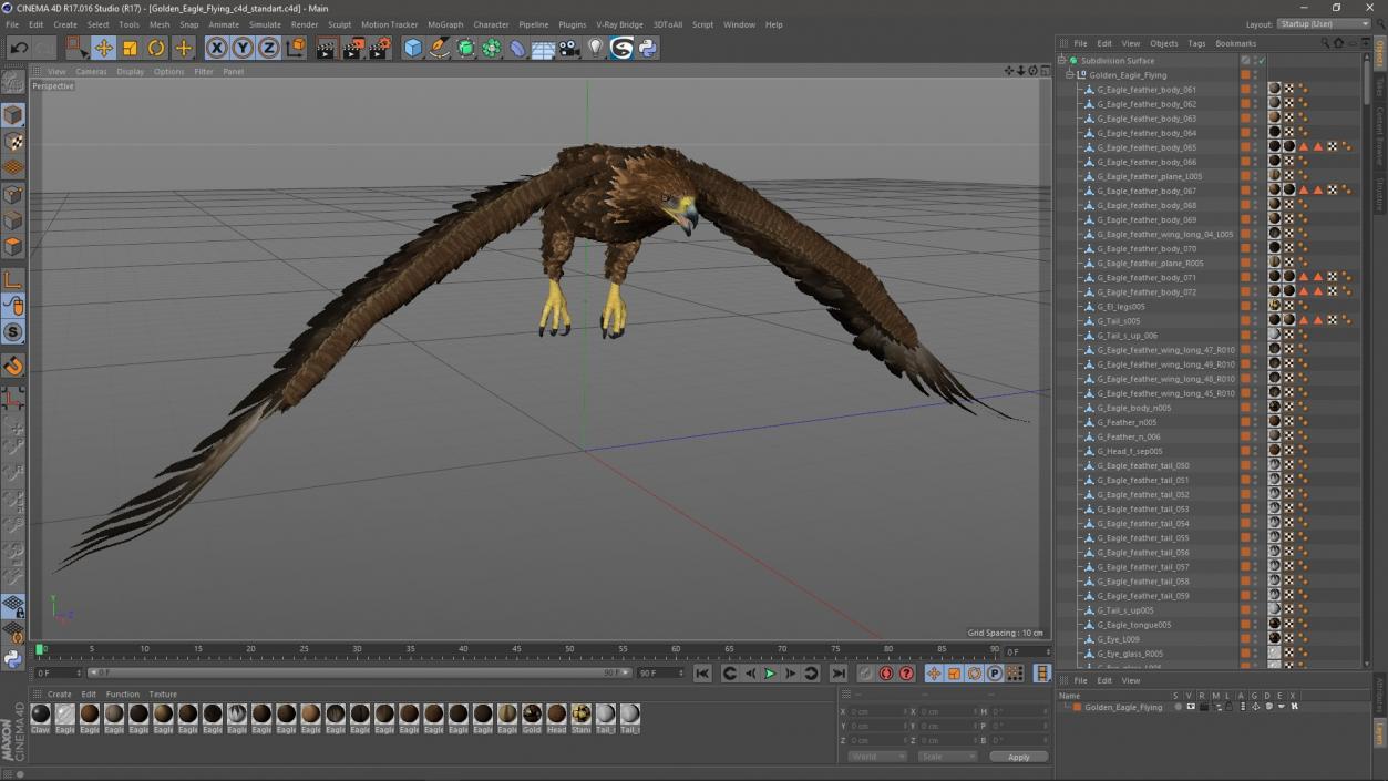 Golden Eagle Flying 3D model