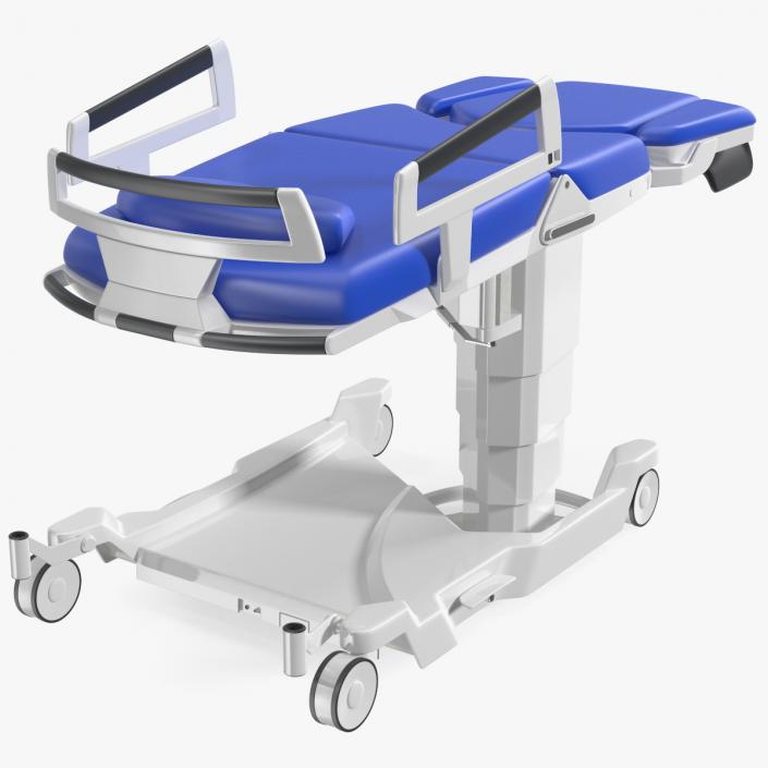 3D model Bed for Birth Blue Rigged