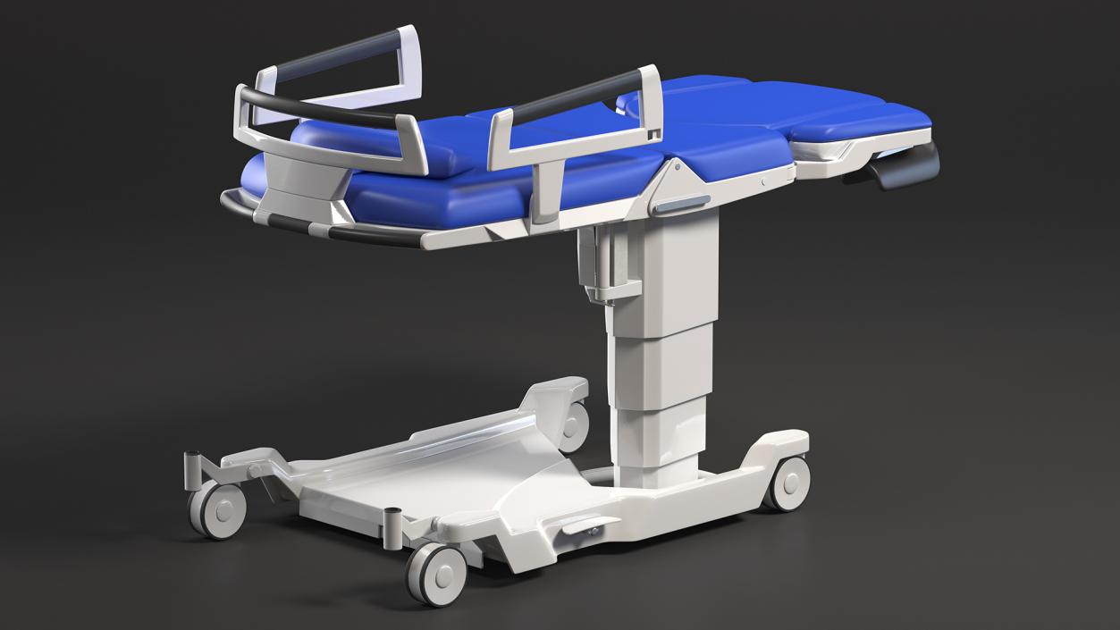 3D model Bed for Birth Blue Rigged