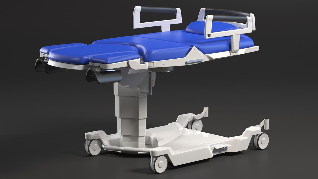 3D model Bed for Birth Blue Rigged