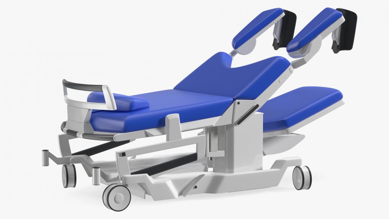 3D model Bed for Birth Blue Rigged