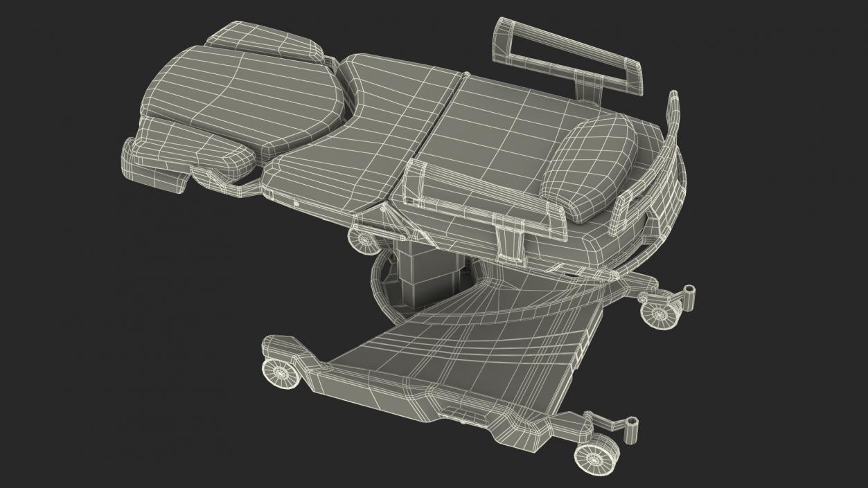 3D model Bed for Birth Blue Rigged