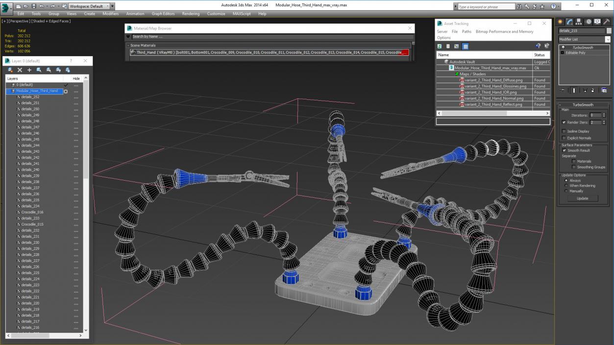 3D Modular Hose Third Hand model