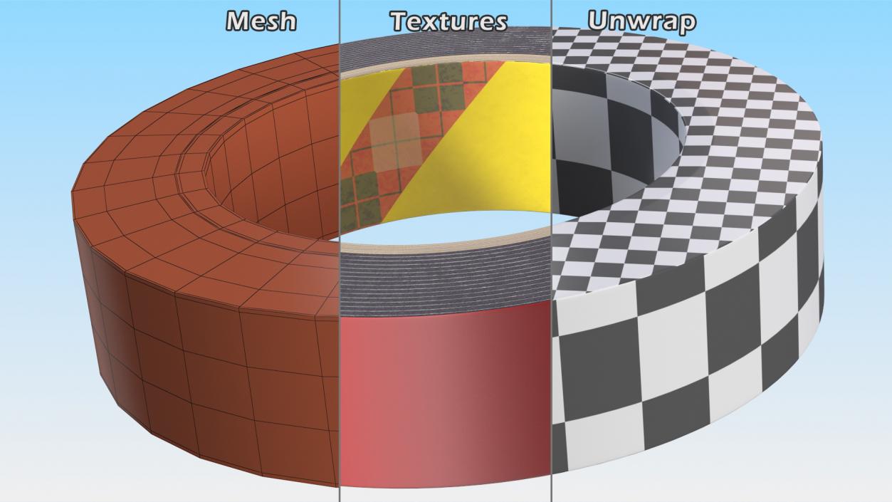 Double Sided Acrylic Foam Adhesive Tape 3D model