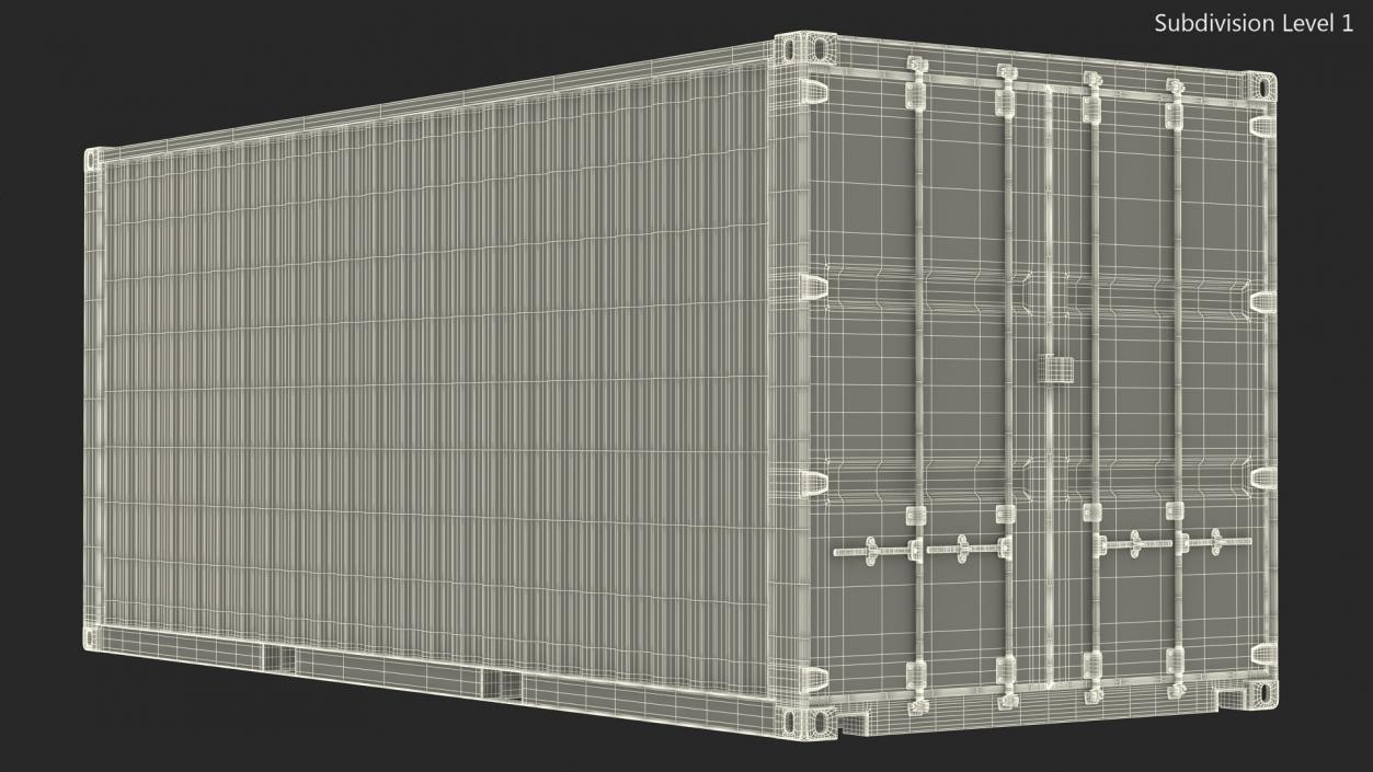 3D model Shipping Cargo Container 20 ft