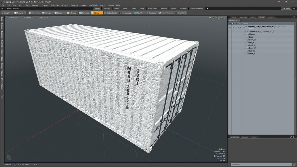 3D model Shipping Cargo Container 20 ft