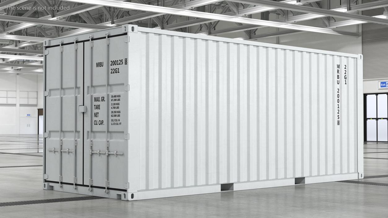 3D model Shipping Cargo Container 20 ft