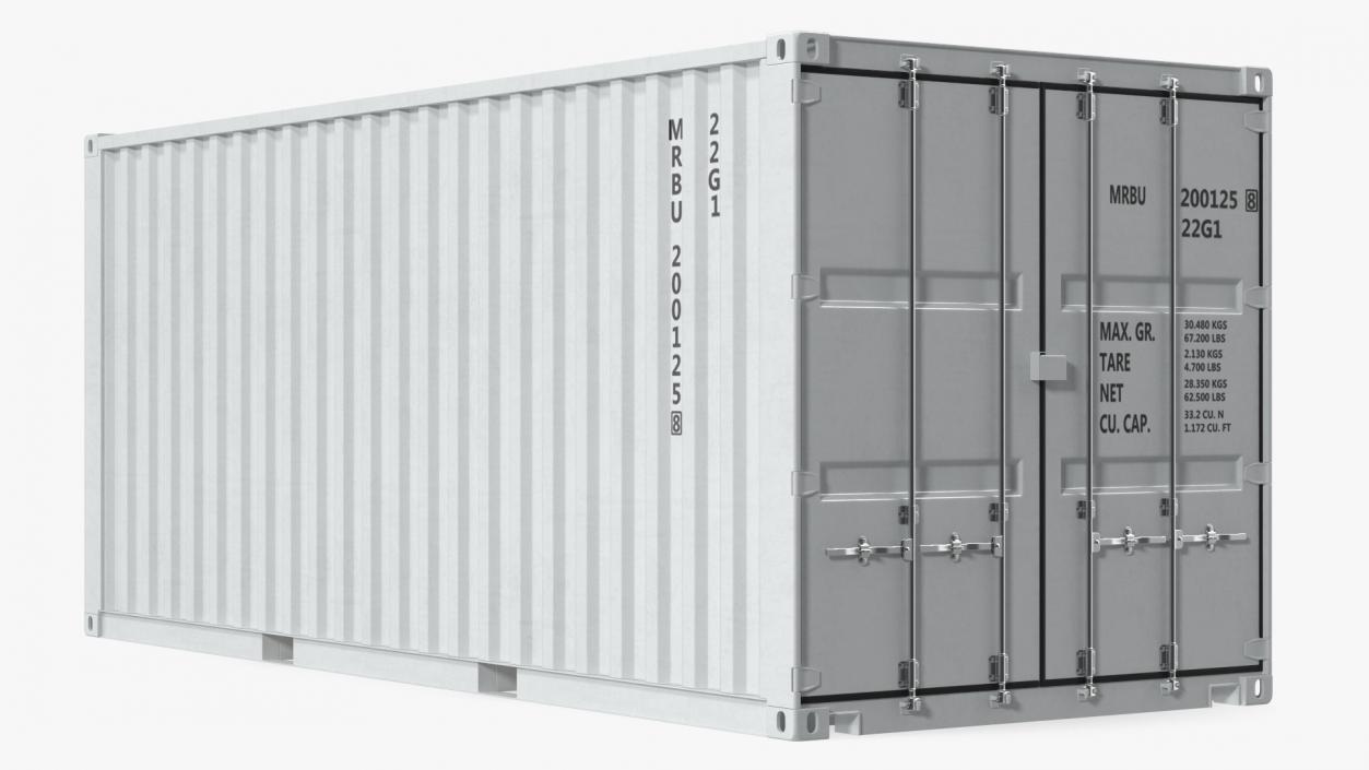 3D model Shipping Cargo Container 20 ft