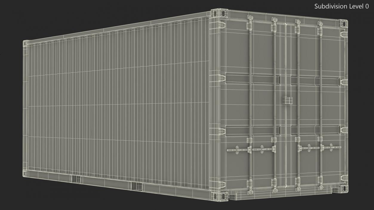 3D model Shipping Cargo Container 20 ft