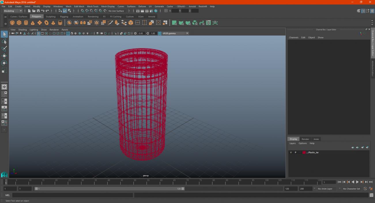 3D Plastic Jar