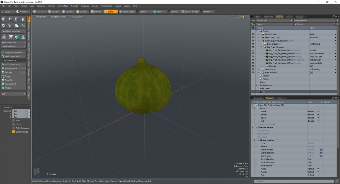 3D model Green Fig Fruit