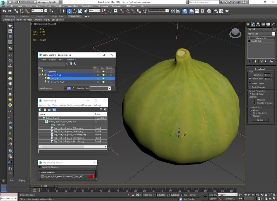 3D model Green Fig Fruit