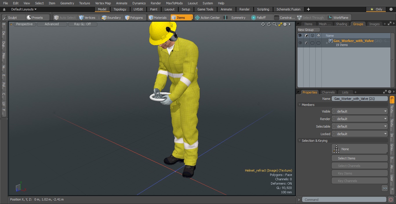 3D Gas Worker with Valve