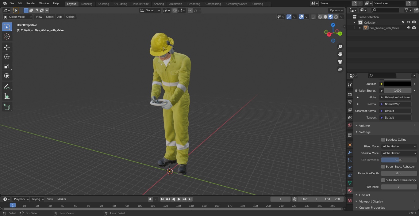 3D Gas Worker with Valve