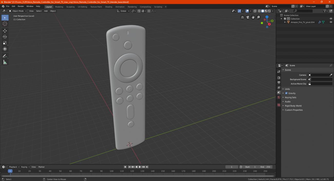 3D Voice Remote Controller for Smart TV