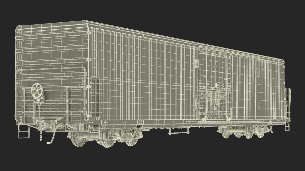 3D model Tropicana Refrigerated Boxcar Train