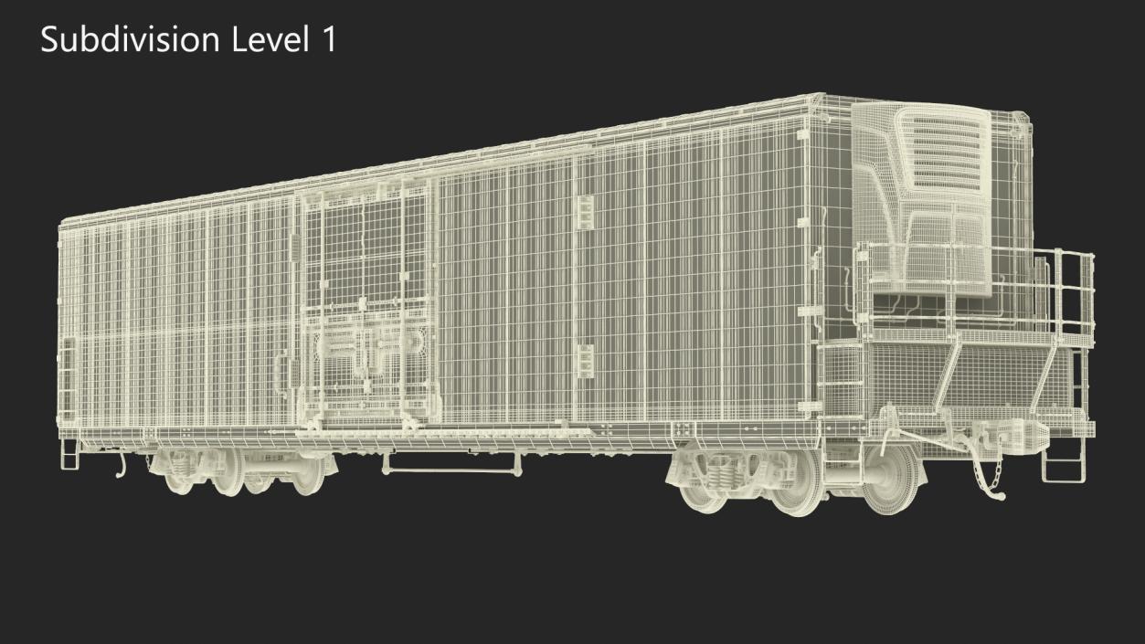 3D model Tropicana Refrigerated Boxcar Train