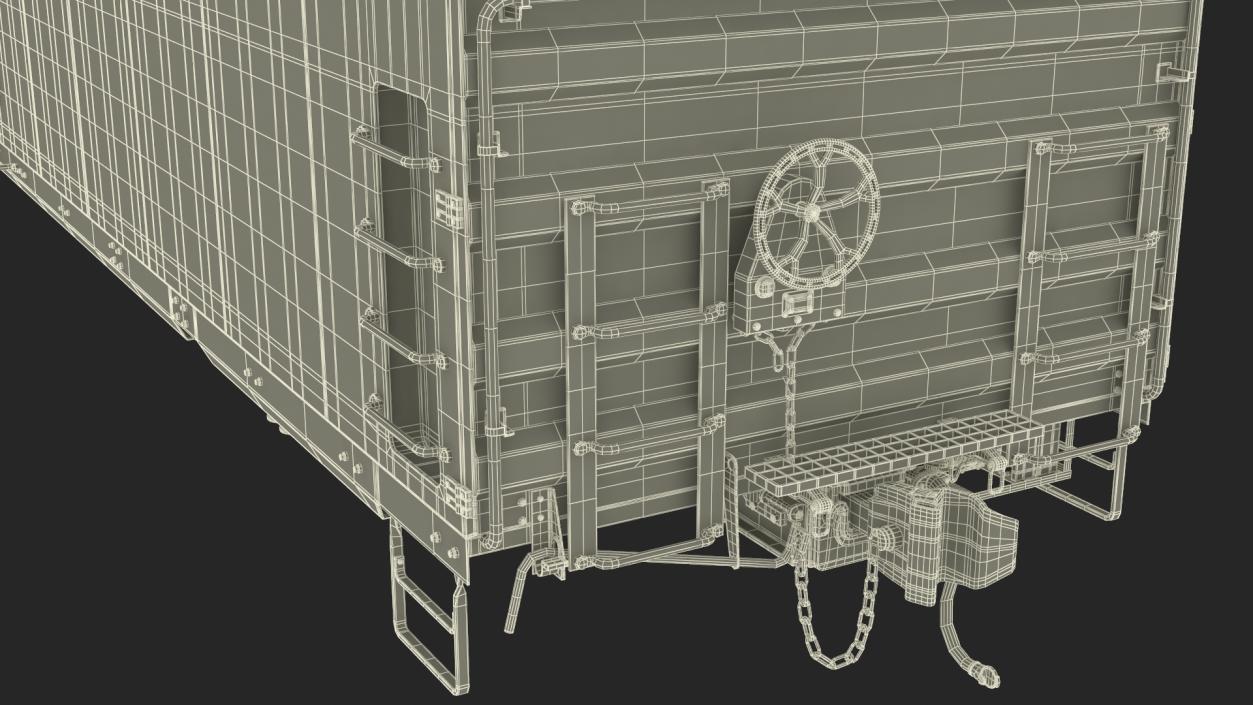 3D model Tropicana Refrigerated Boxcar Train