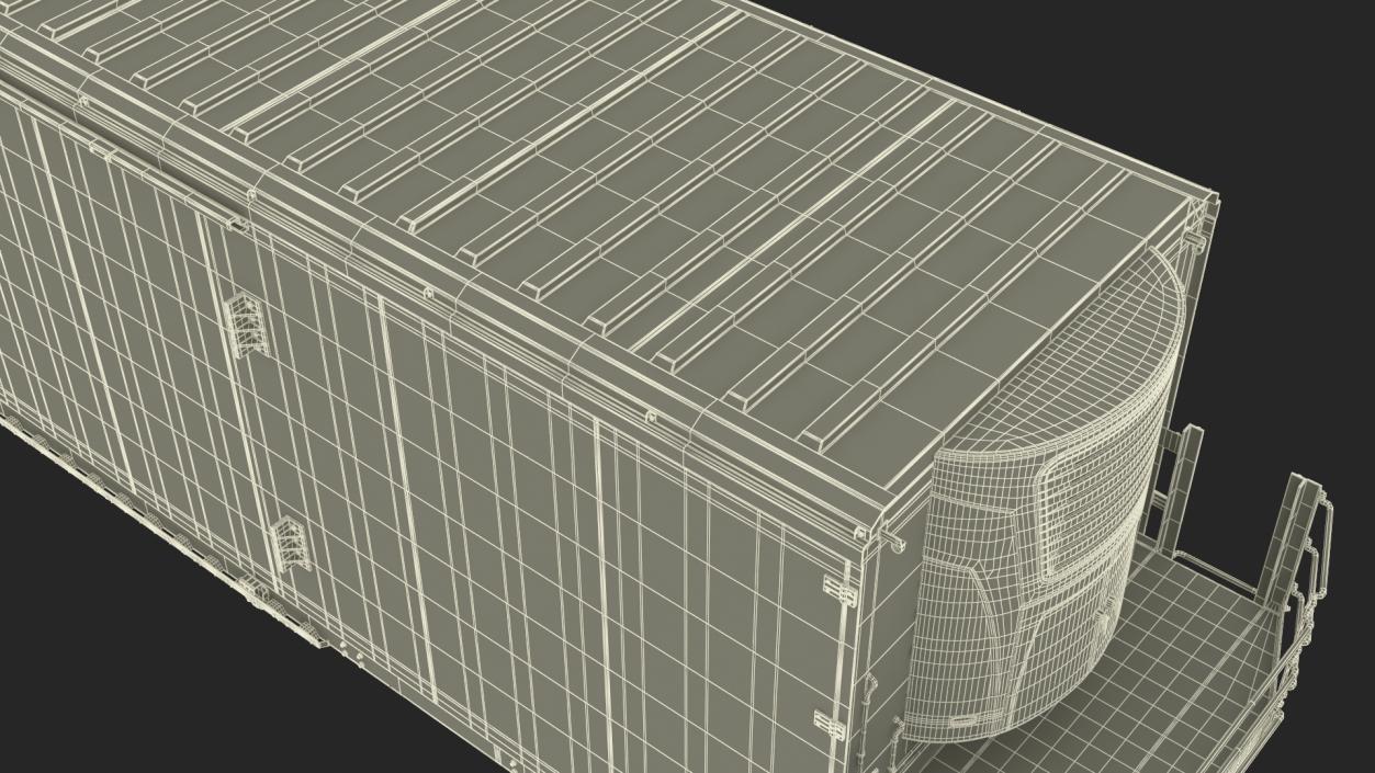 3D model Tropicana Refrigerated Boxcar Train