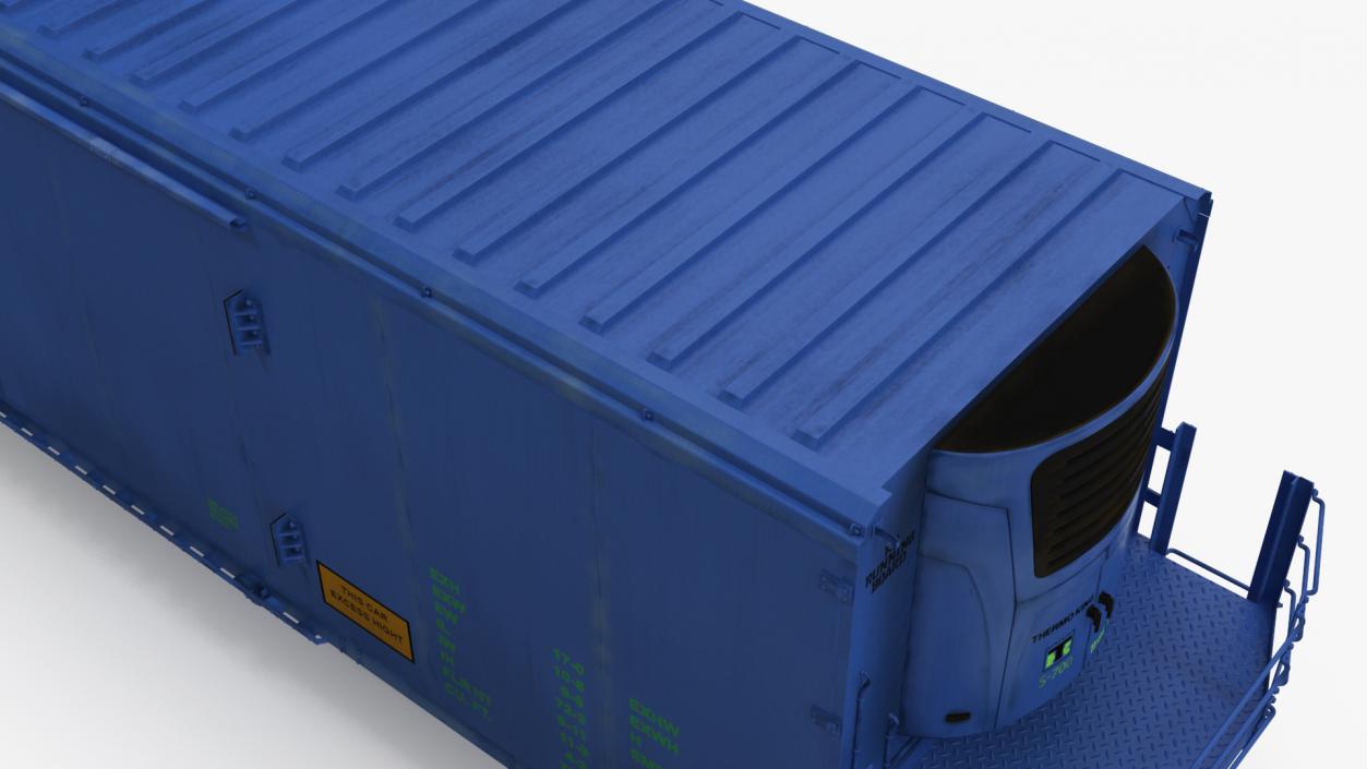 3D model Tropicana Refrigerated Boxcar Train