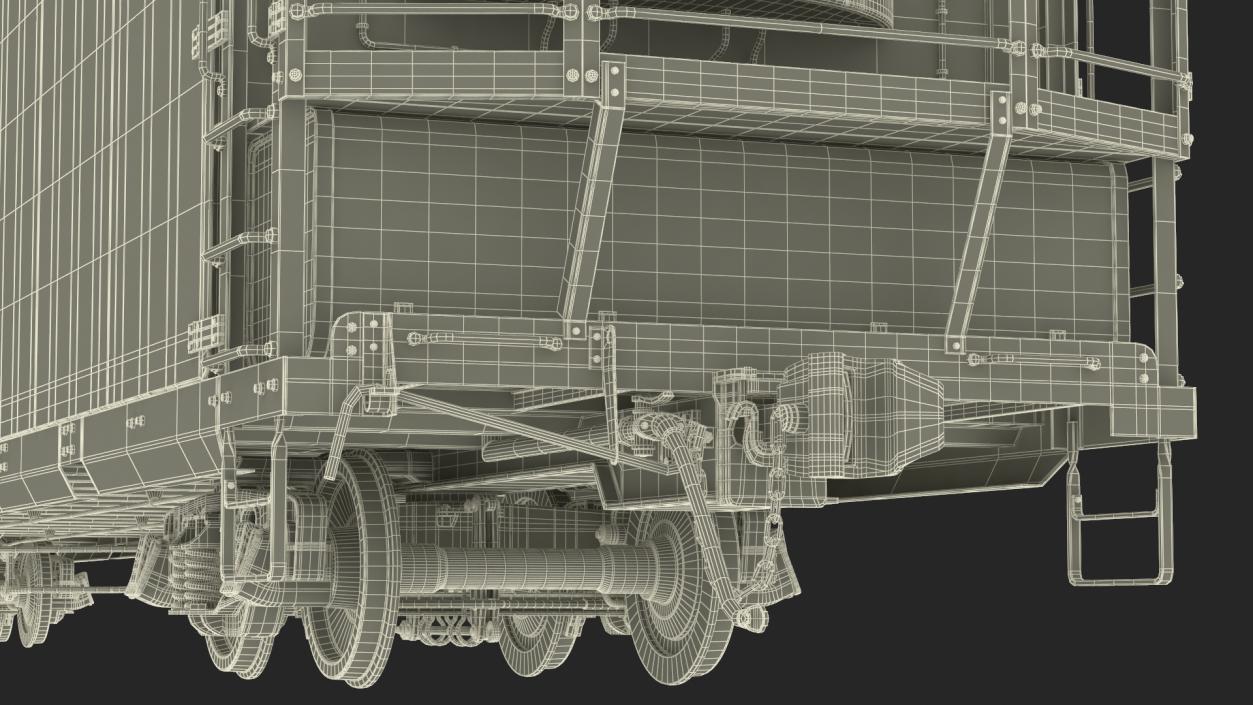 3D model Tropicana Refrigerated Boxcar Train