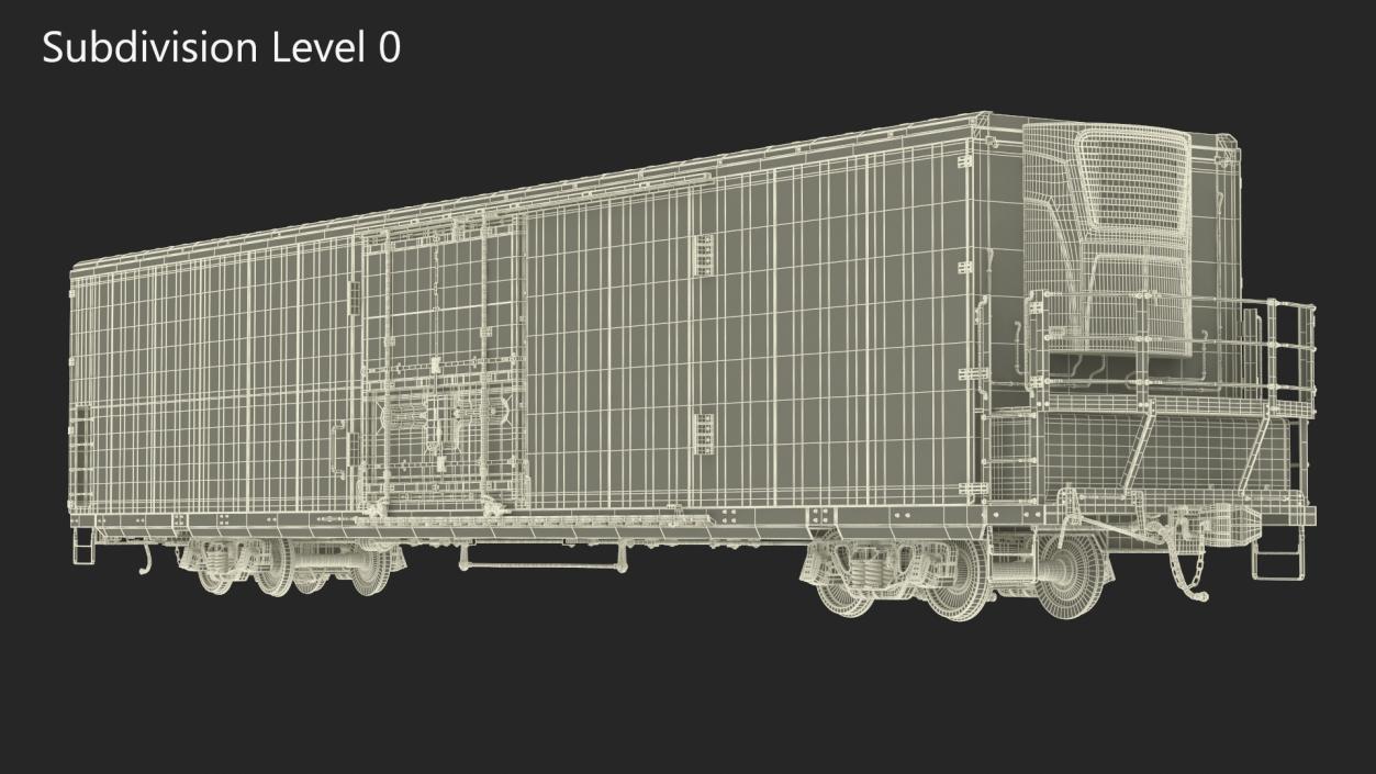 3D model Tropicana Refrigerated Boxcar Train