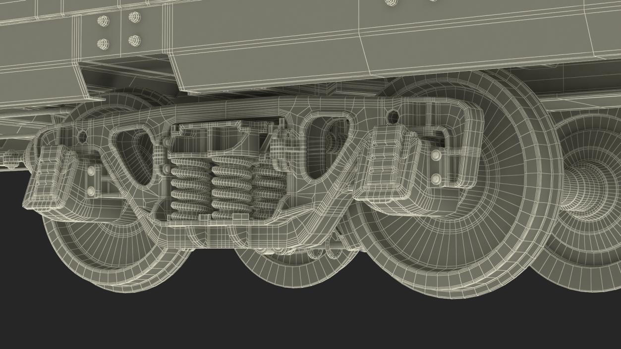 3D model Tropicana Refrigerated Boxcar Train