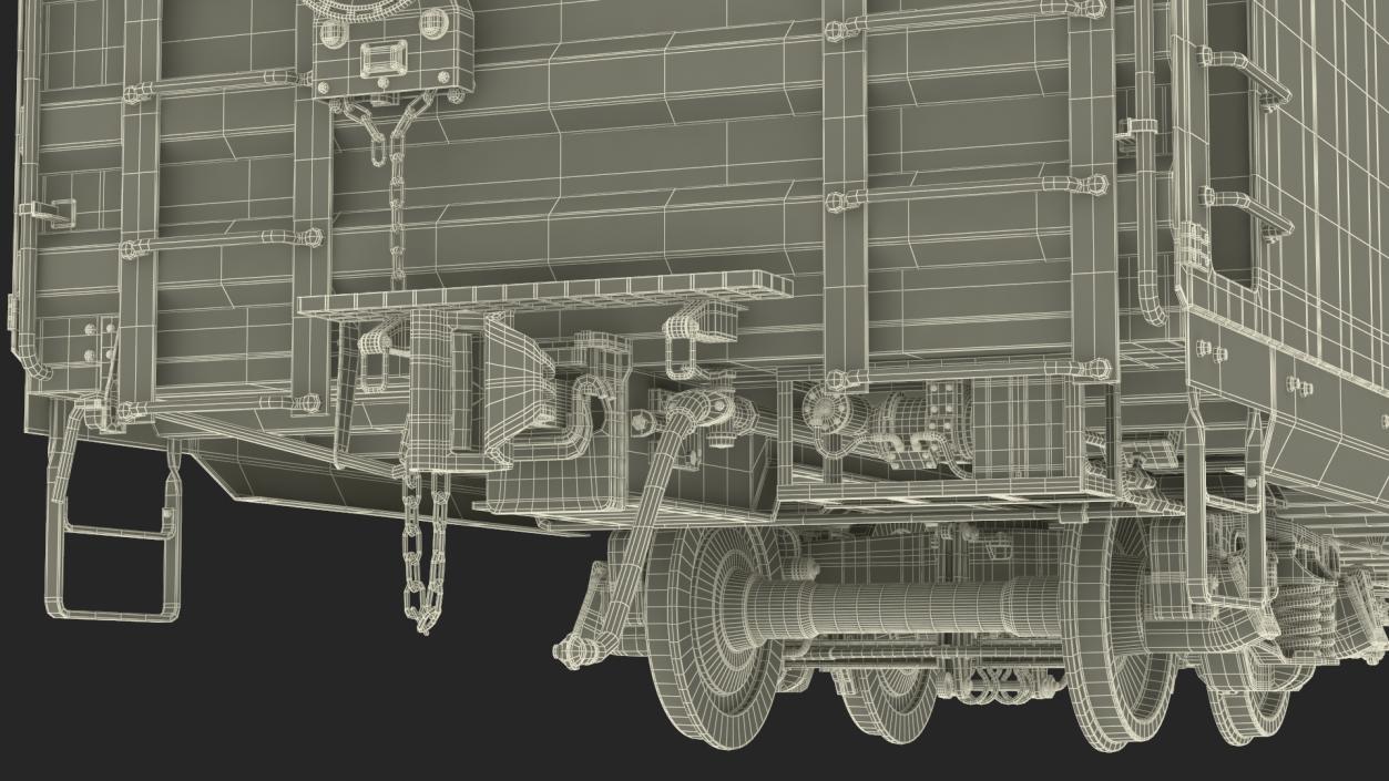 3D model Tropicana Refrigerated Boxcar Train