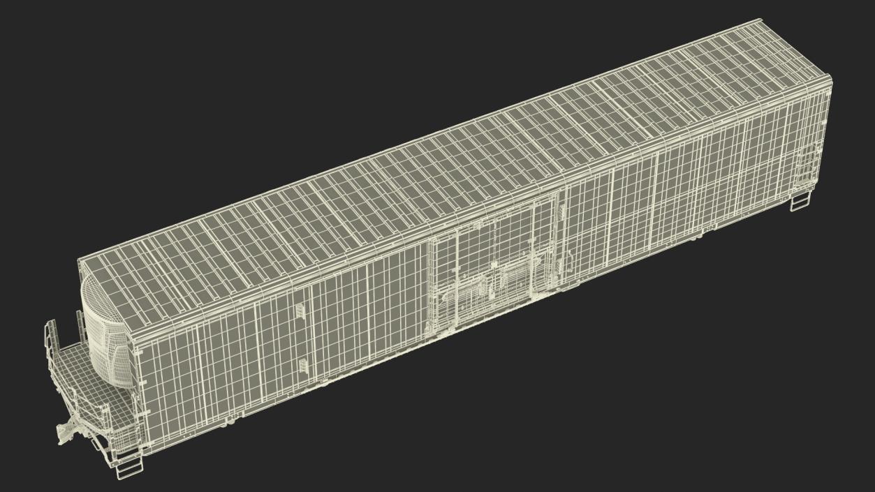 3D model Tropicana Refrigerated Boxcar Train