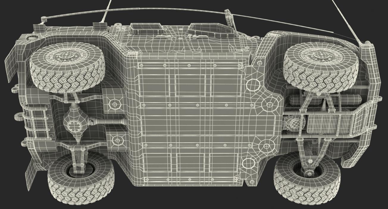 Hawkei 4x4 Protected Mobility Vehicle Rigged 3D model