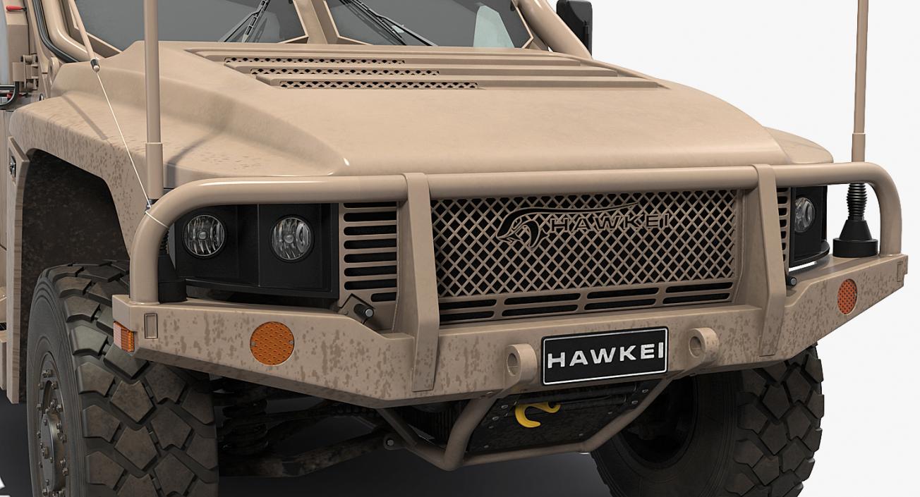 Hawkei 4x4 Protected Mobility Vehicle Rigged 3D model