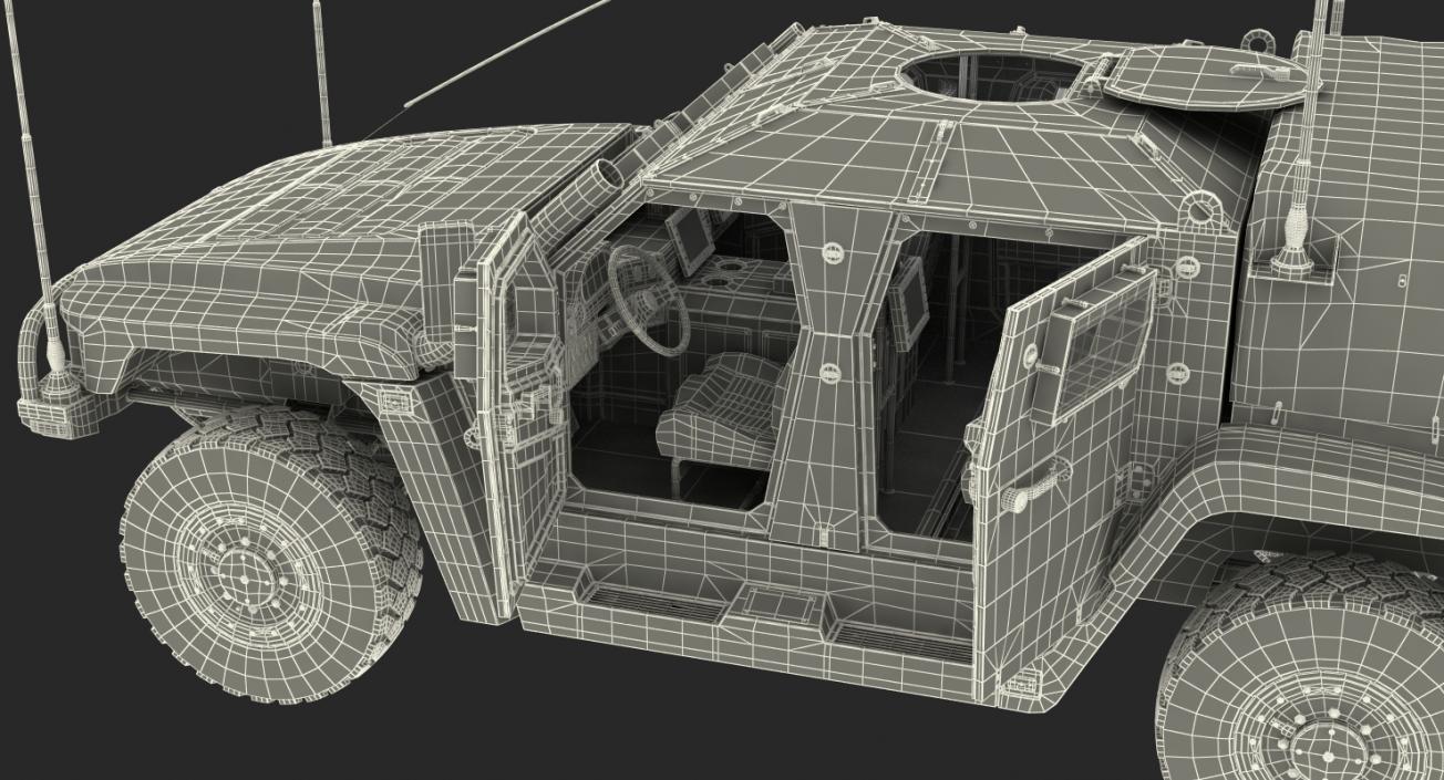 Hawkei 4x4 Protected Mobility Vehicle Rigged 3D model