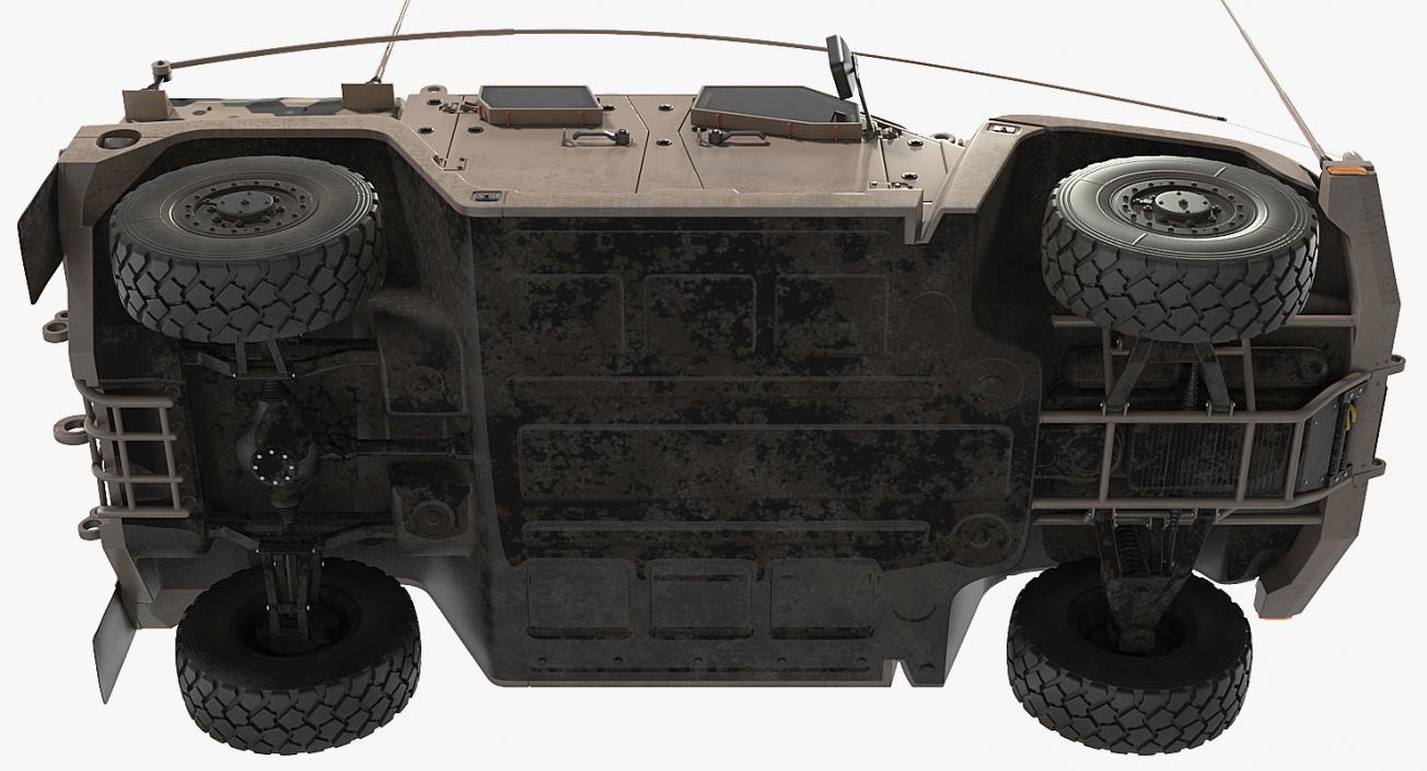 Hawkei 4x4 Protected Mobility Vehicle Rigged 3D model