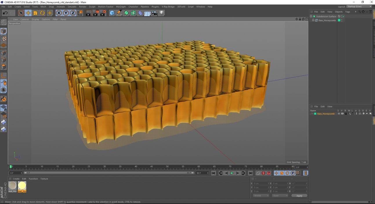 3D Raw Honeycomb model