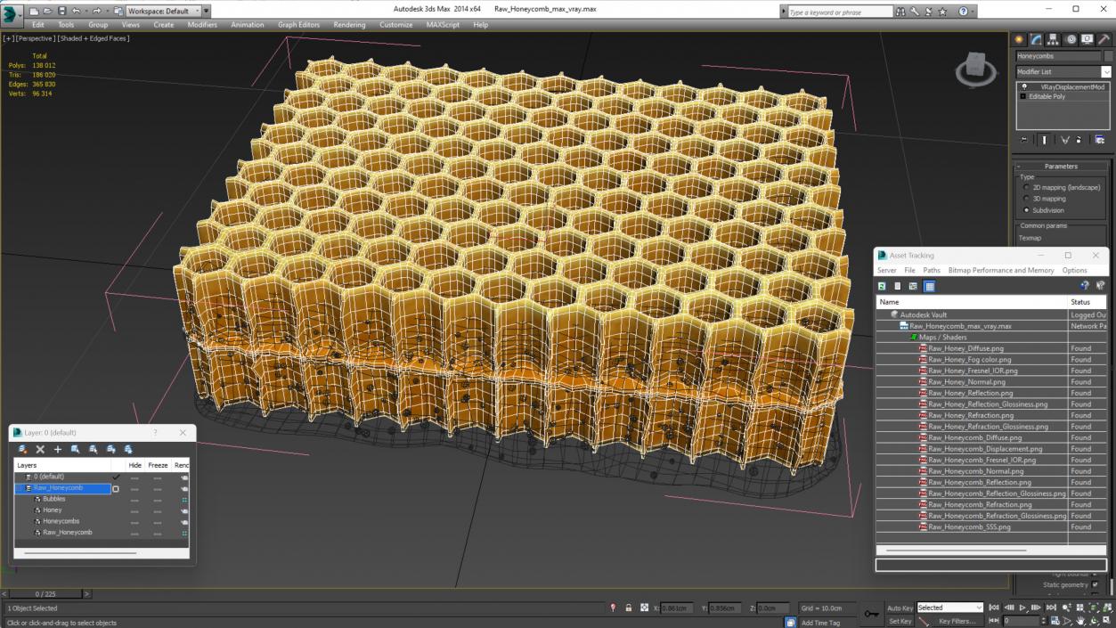 3D Raw Honeycomb model