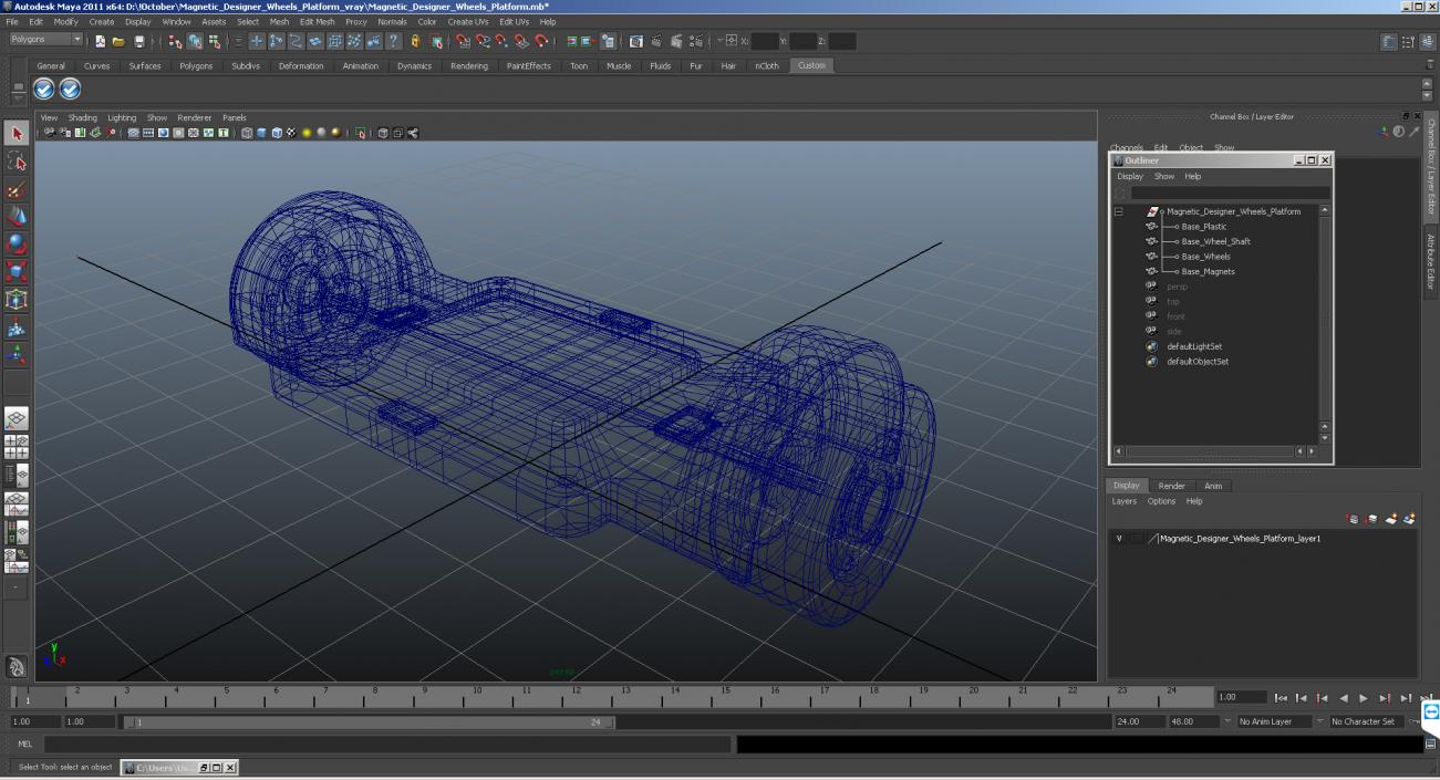 3D Magnetic Designer Wheels Platform model