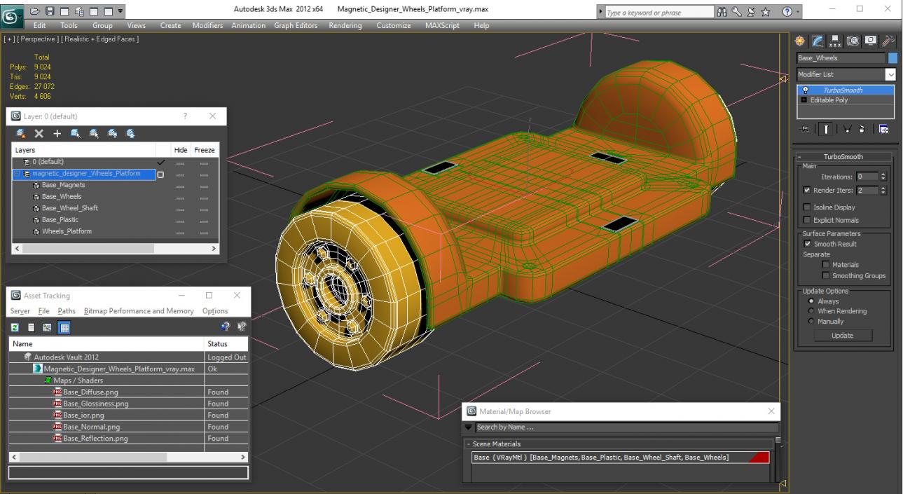 3D Magnetic Designer Wheels Platform model