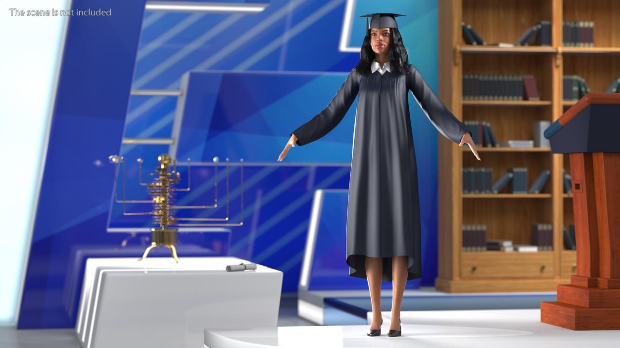 3D model Graduation Gown