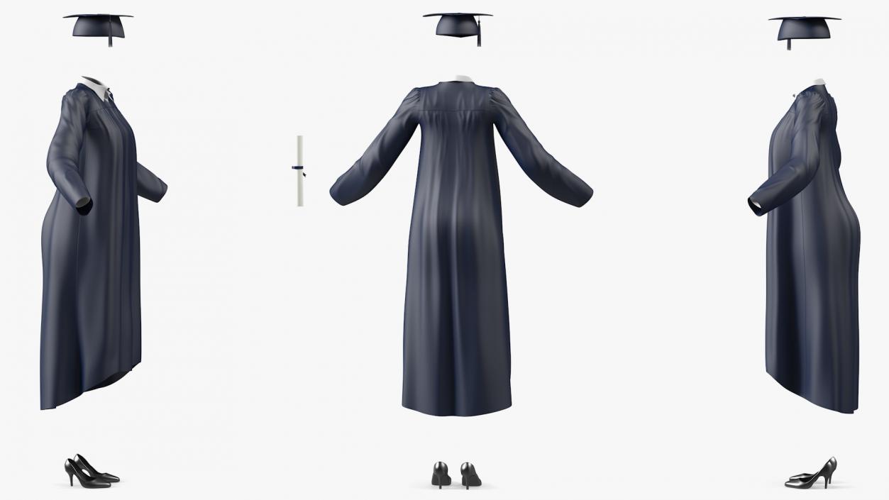 3D model Graduation Gown