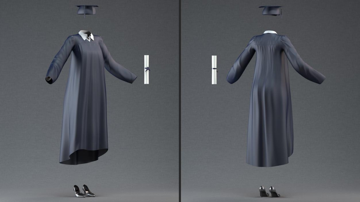 3D model Graduation Gown