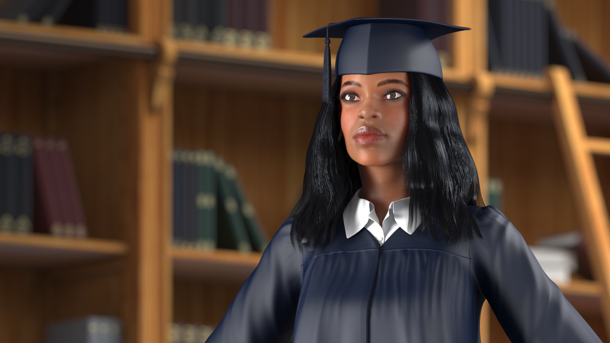 3D model Graduation Gown