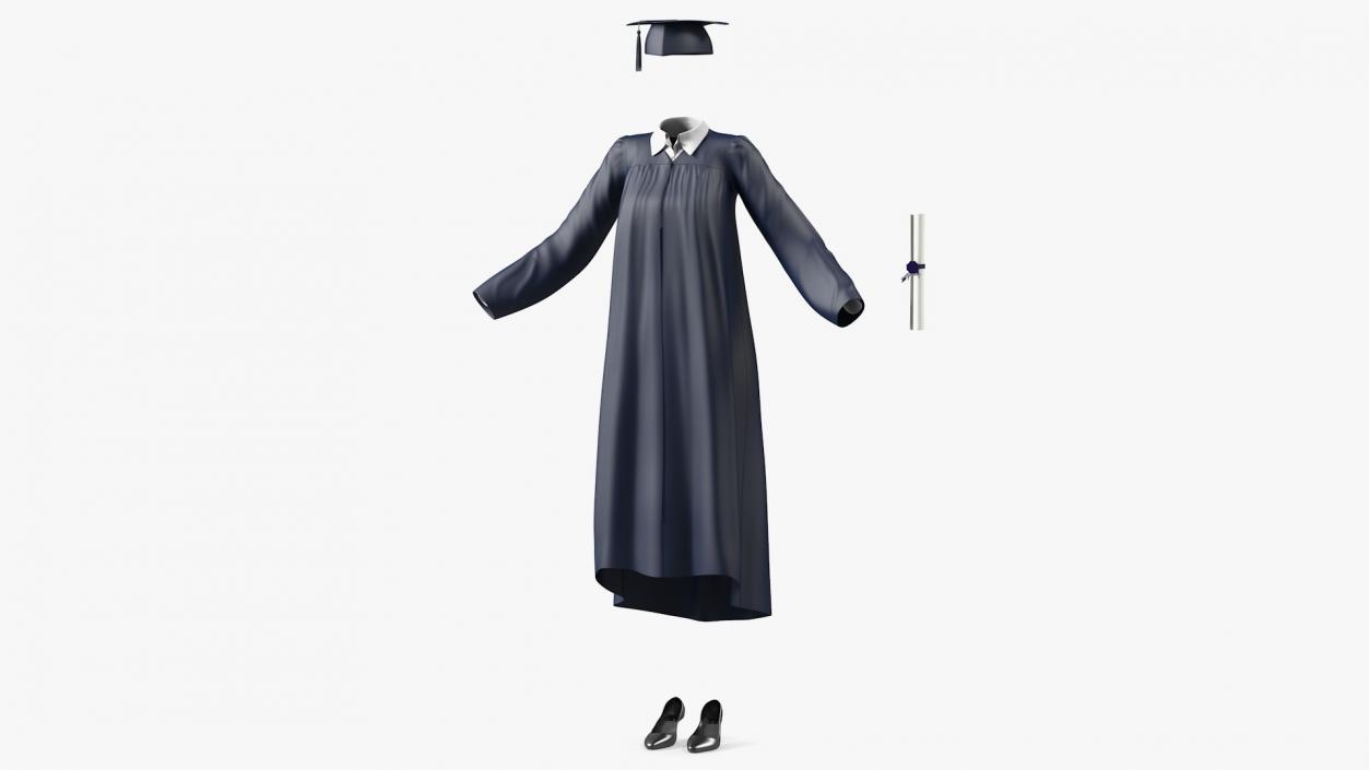 3D model Graduation Gown