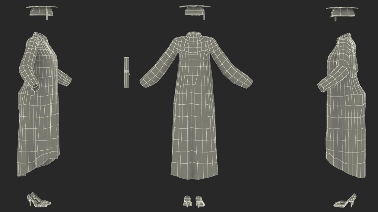 3D model Graduation Gown