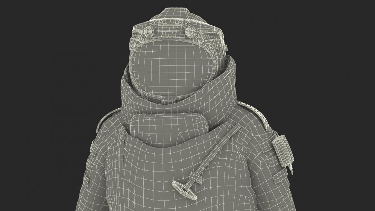 Man in EOD 10 Bomb Suit Stand Pose 3D model