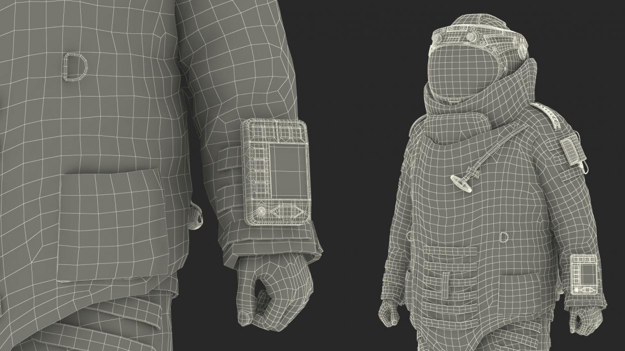 Man in EOD 10 Bomb Suit Stand Pose 3D model